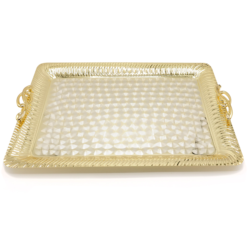 Поднос с ручками VIOLINO в подарочной упаковке , Серебро-0