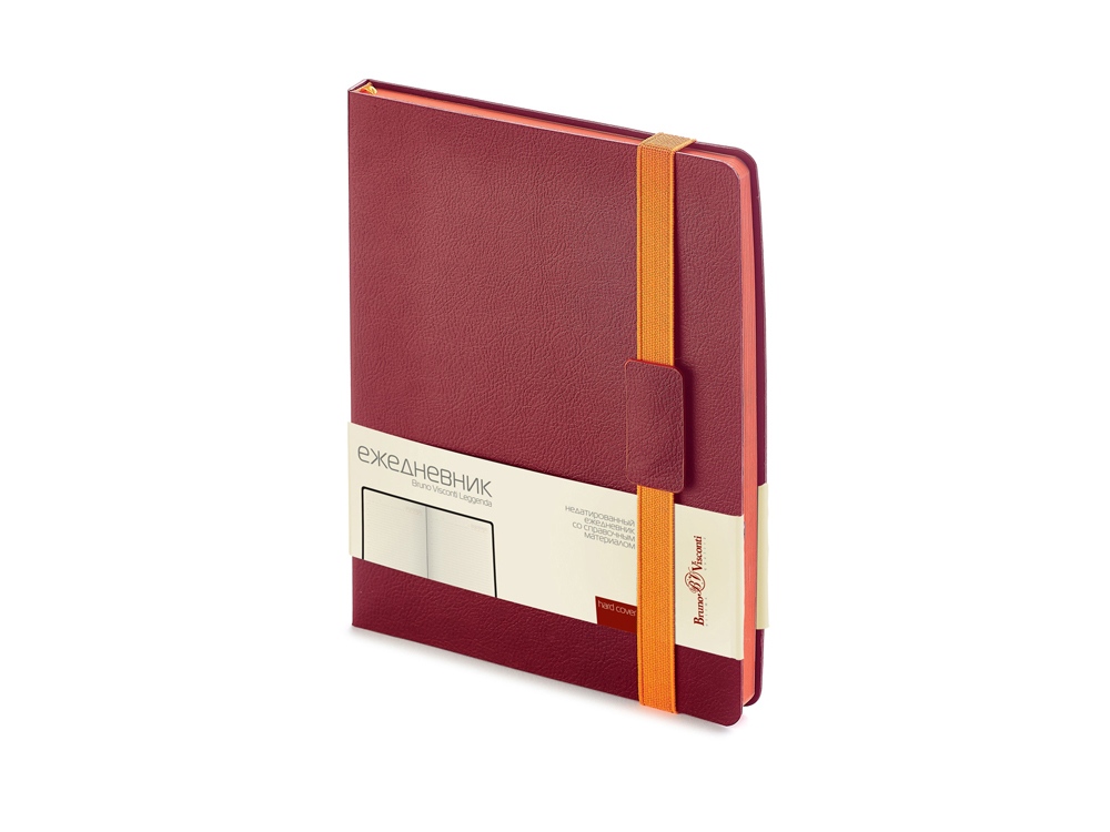Ежедневник В5 недатированный Leggenda, бордовый-0