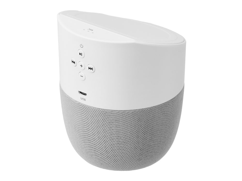 Портативная колонка с беспроводной зарядкой Shuttle, 5 Вт, белый-2