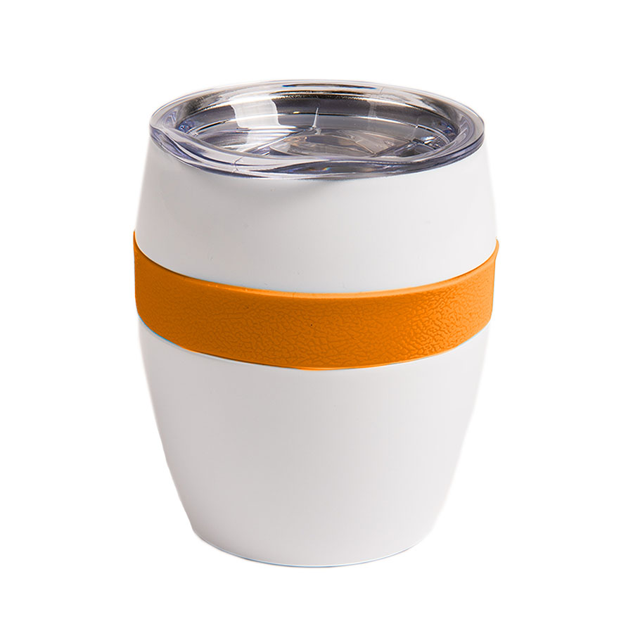 Термокружка LINE, белый, оранжевый-0