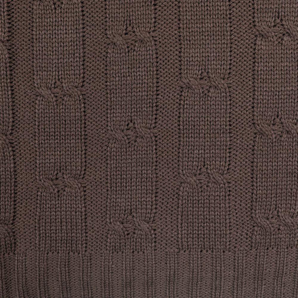 Плед Trenza, коричневый (какао)-2