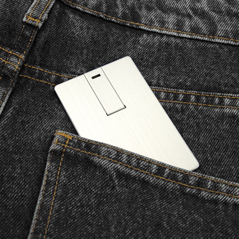 Флешка Platinum Card, 32 Гб, серебристая-3