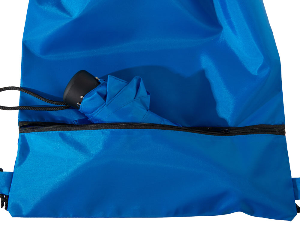 Зонт Picau из переработанного пластика в сумочке, синий-10