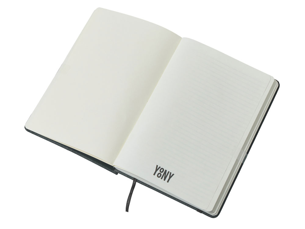 Набор блокнот А5 с магнитным держателем для ручки и подставкой для телефона и металлической шариковой ручкой NotaBene, черный-5