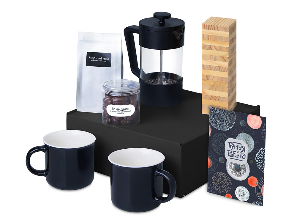 Подарочный набор Re:y. Together  с френчпрессом, кружками и дженгой-1