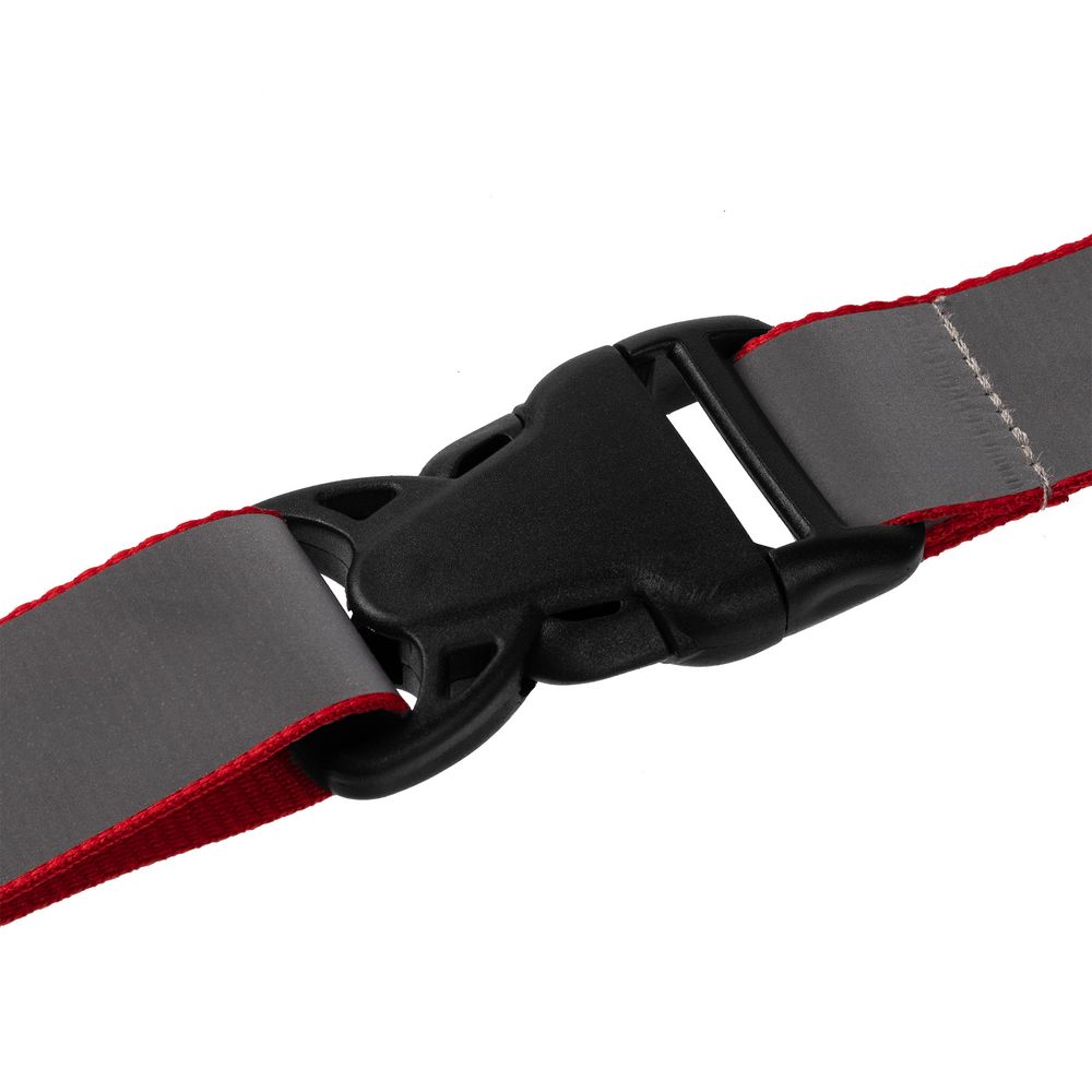 Лента светоотражающая Interlevel, красная с серым-3