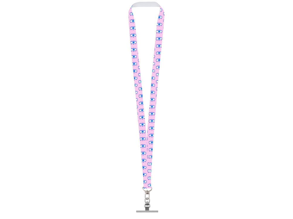 Ланъярд 2,5 см под сублимацию с трендовым карабином и металлическим держателем для телефона-1