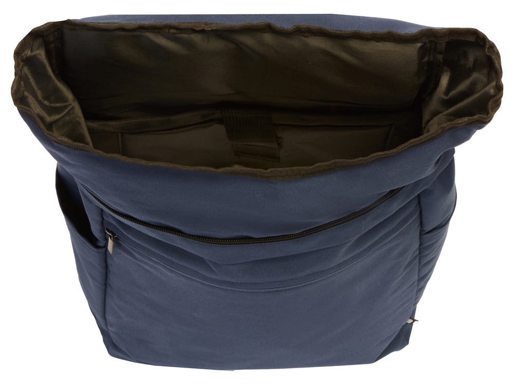 Рюкзак на липучке Vel из переработанного пластика, синий-11