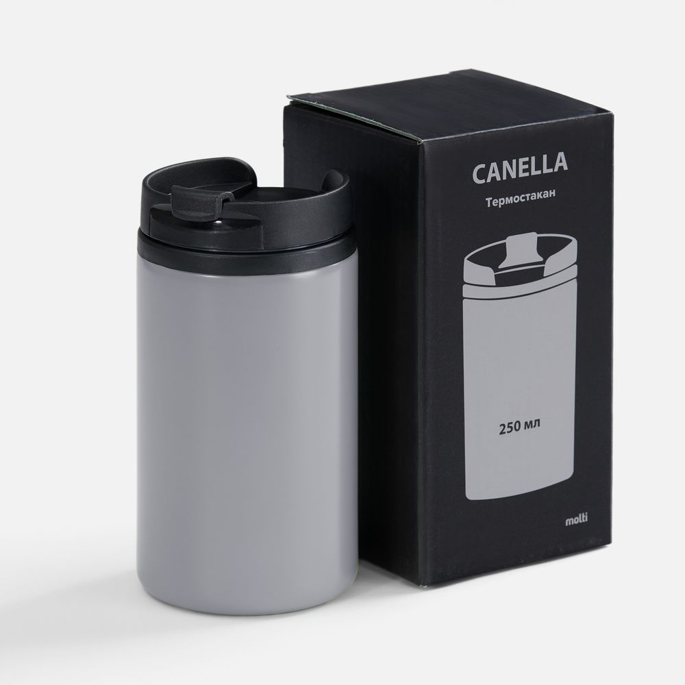 Термостакан Canella, серый матовый-4