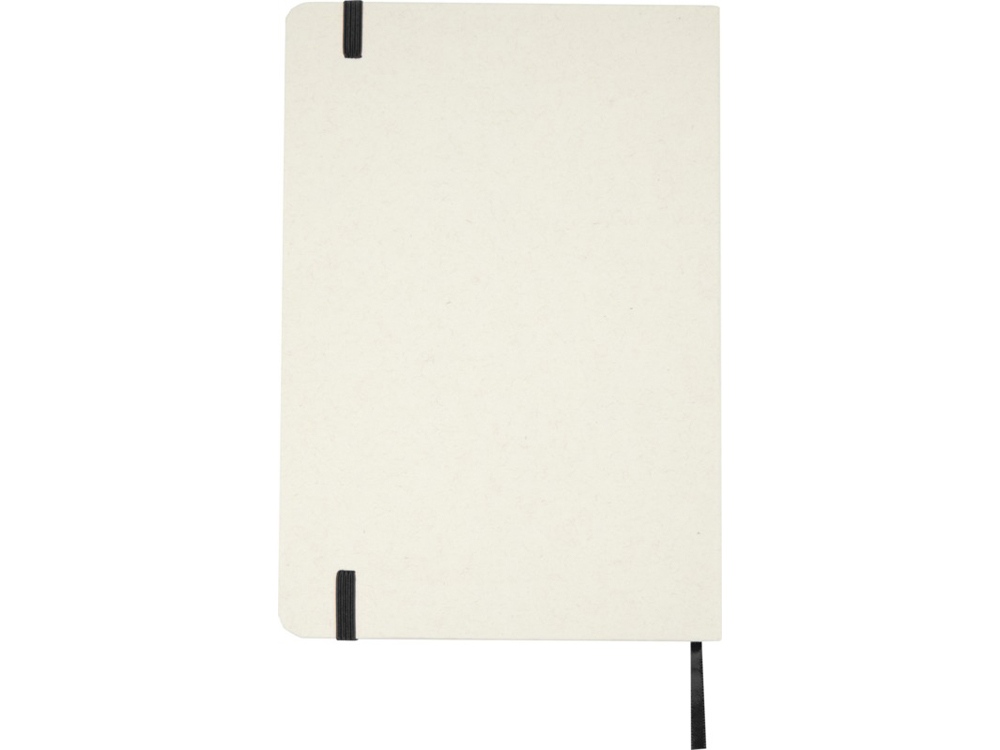 Bass блокнот формата А5 из переработанных материалов, с линованными страницами - сплошной черный-2