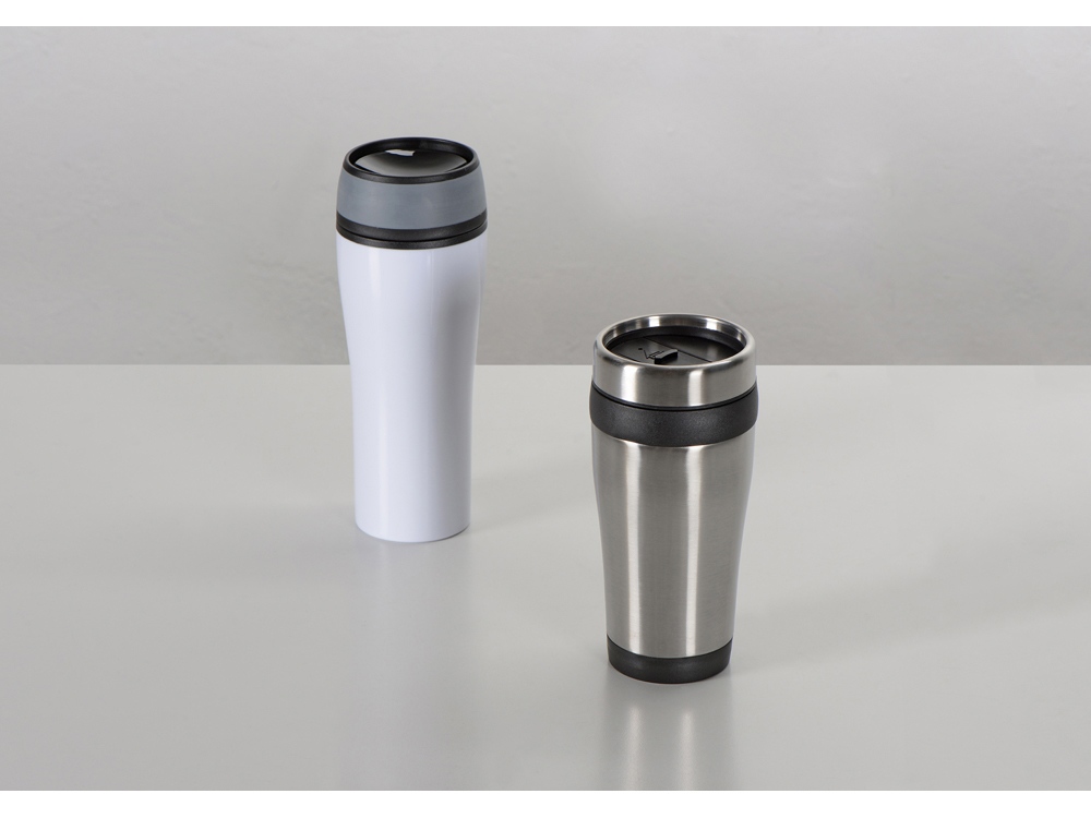 Термостакан Elwood c изоляцией, серебристый/черный-4