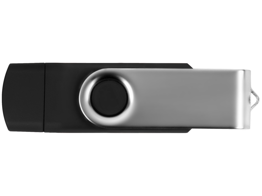 USB/micro USB-флешка 2.0 на 16 Гб Квебек OTG, черный-3
