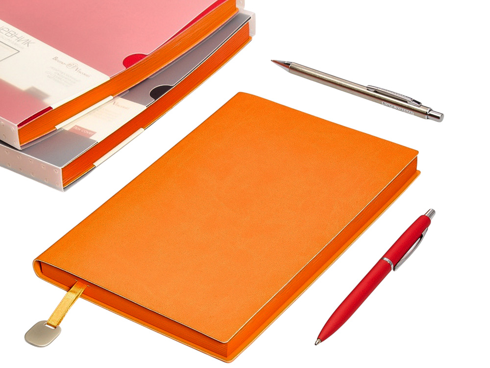 Ежедневник А5 недатированный Mercury, оранжевый-5