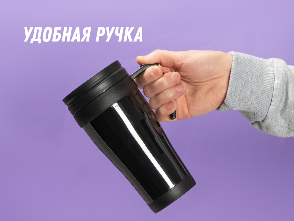 Кружка с термоизоляцией Silence 350мл, черный-6