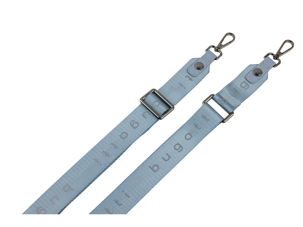 Сумка наплечная BUGATTI Almata, голубая, полиуретан, 11х4х19 см-6