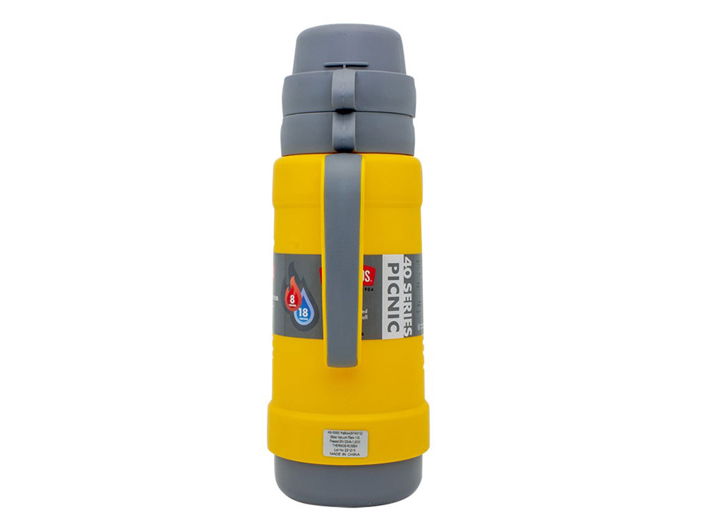 Термос со стеклянной колбой тм THERMOS PICNIC 40 Series Yellow 1,0L-1