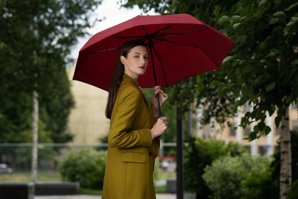 Зонт складной Ribbo, красный-4