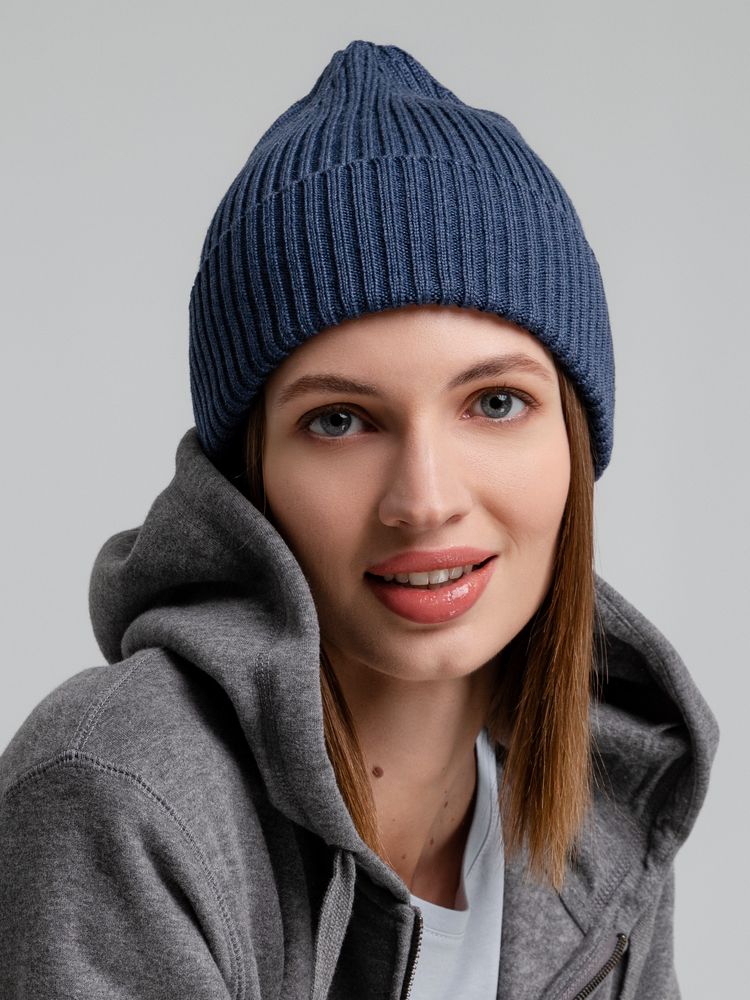 Шапка Stout, синий меланж-3