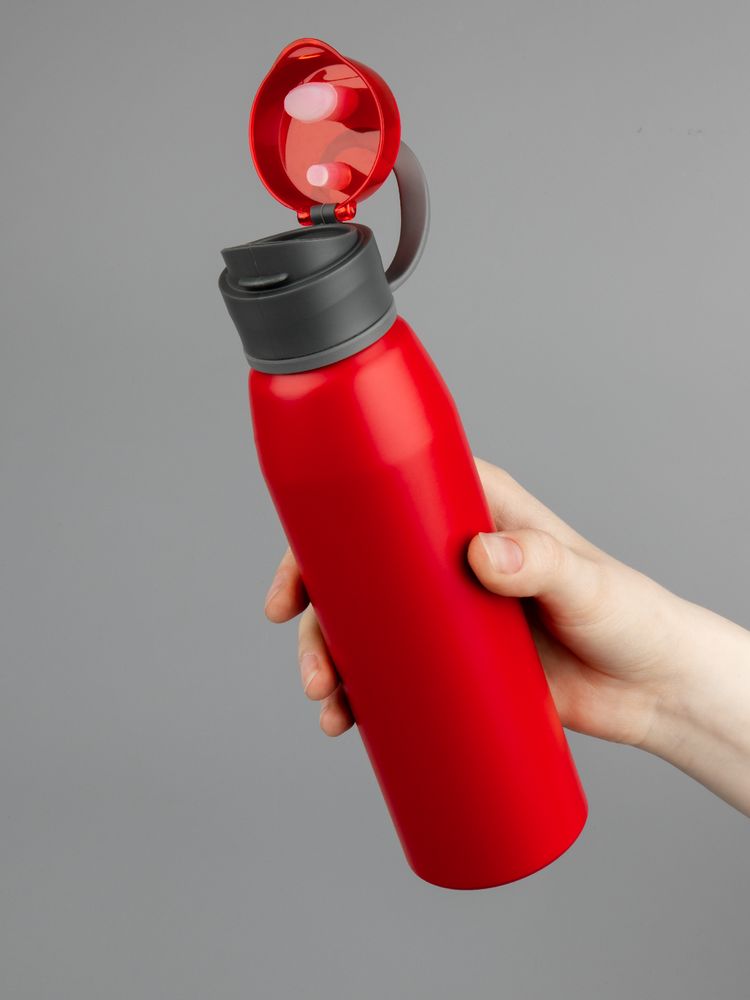 Бутылка для воды Billy Gym, матовая красная-5