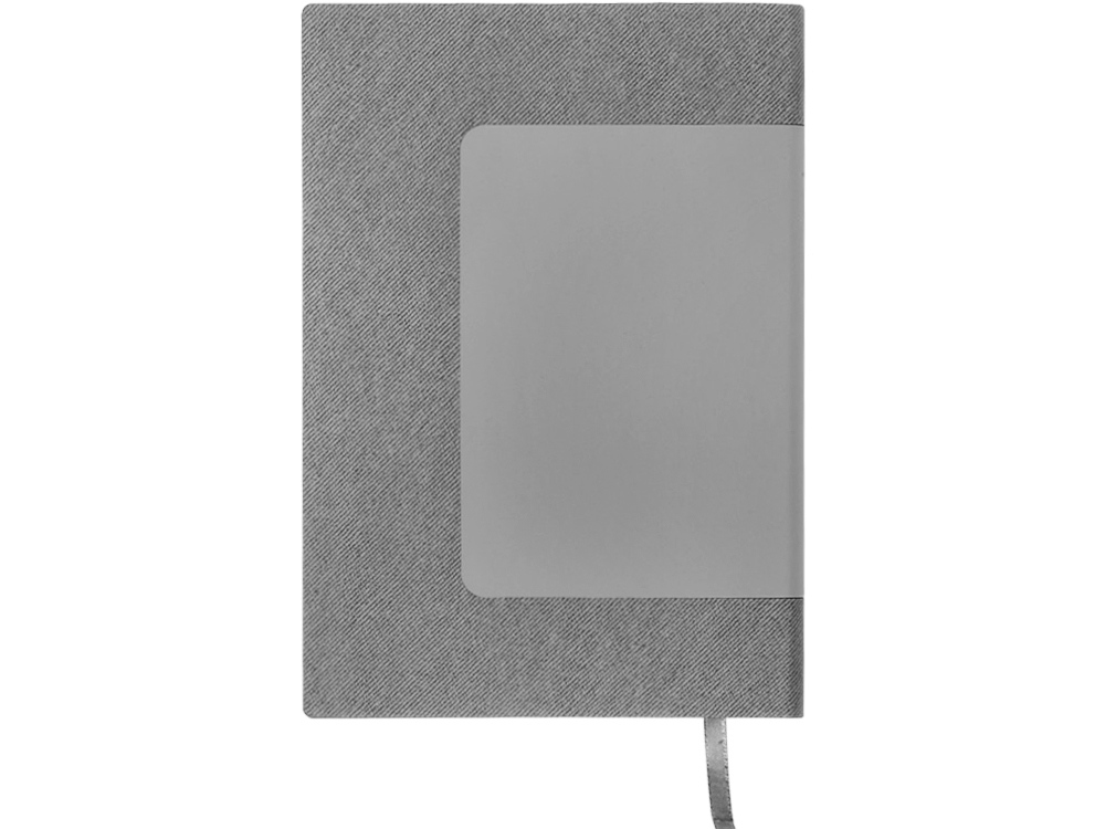 Бизнес блокнот Supreme с вставкой из софт-тача, гибкая обложка, 128 листов, серый-2