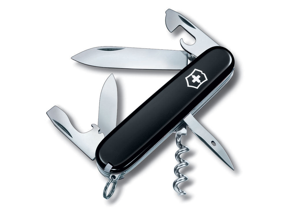 Нож перочинный VICTORINOX Spartan, 91 мм, 12 функций, чёрный-0