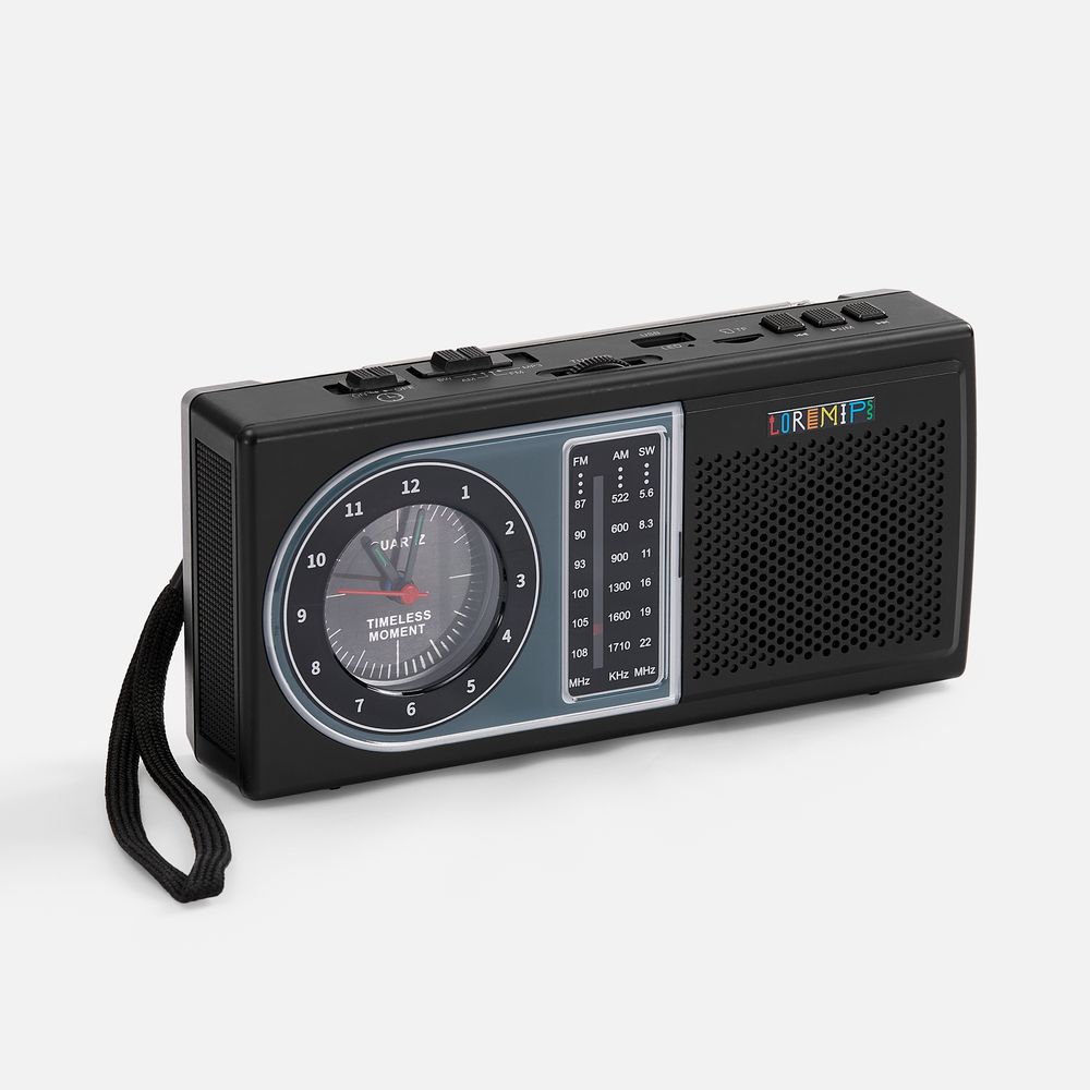 Bluetooth-колонка с радио Comradio, черная-5