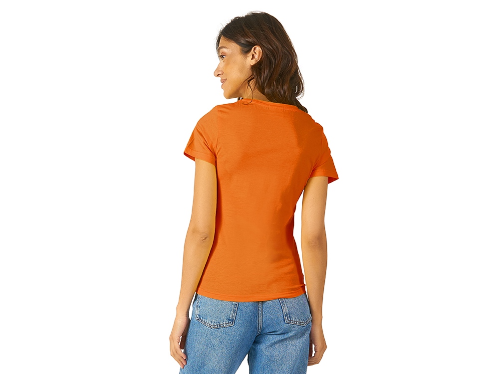 Футболка Heavy Super Club женская с V-образным вырезом, оранжевый-2