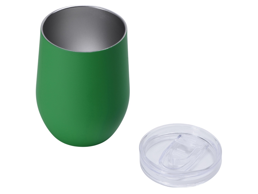 Термокружка Sense Gum, soft-touch, непротекаемая крышка, 370мл, крафтовая упаковка, зеленый-1