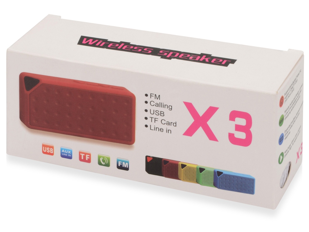 Портативная колонка Bermuda с функцией Bluetooth, голубой-5