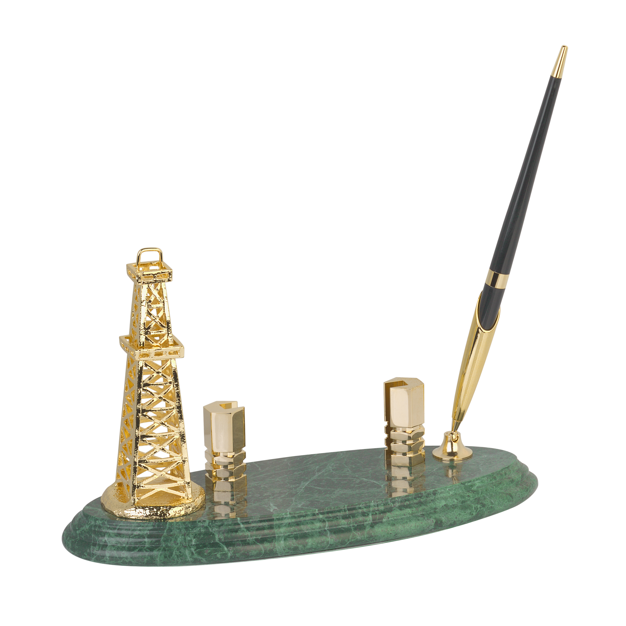 Подставка под визитки "Нефтяная вышка" с ручкой-0