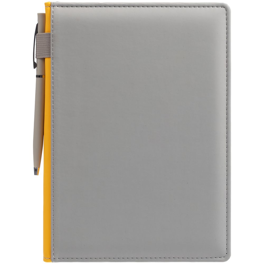 Ежедневник Spain Shall на заказ, недатированный, серый с желтым-3