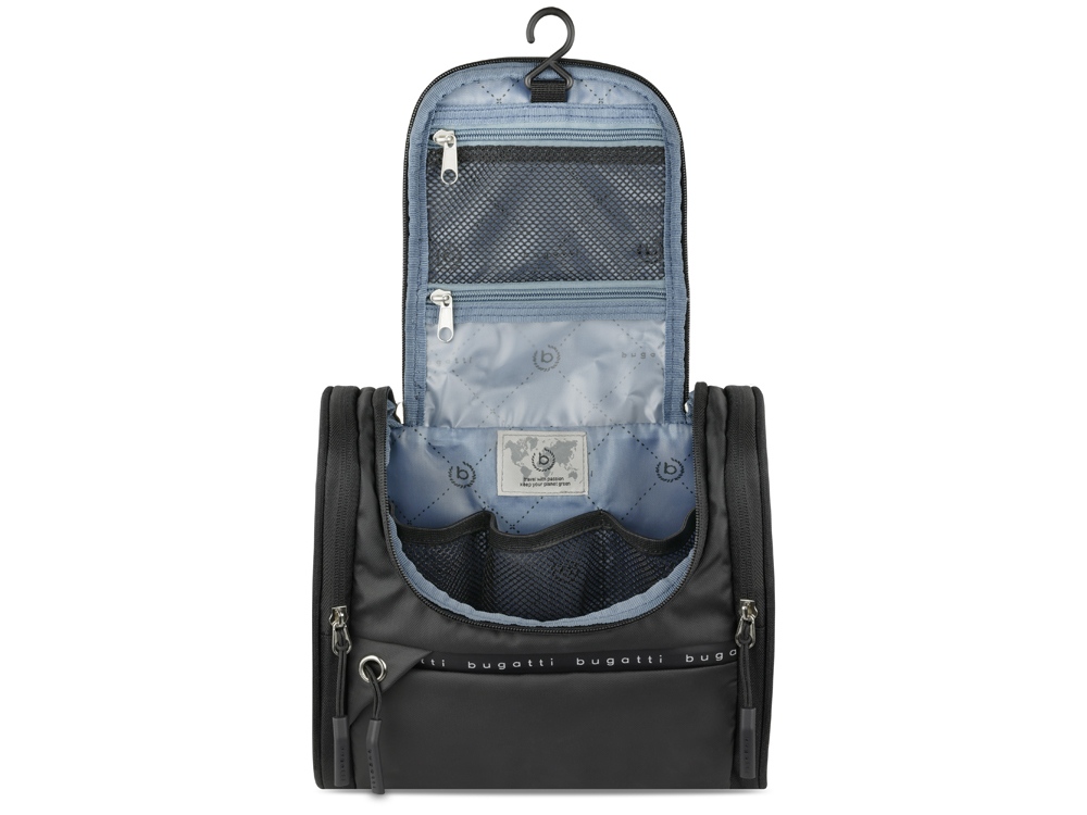 Несессер BUGATTI Blanc Delight, чёрный, нейлон RPET600D/тарпаулин/полиэстер, 24,5х12х22,5 см, 5 л-2