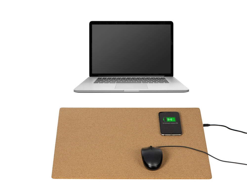 Пробковый коврик для мыши с беспроводной зарядкой Querсus-3