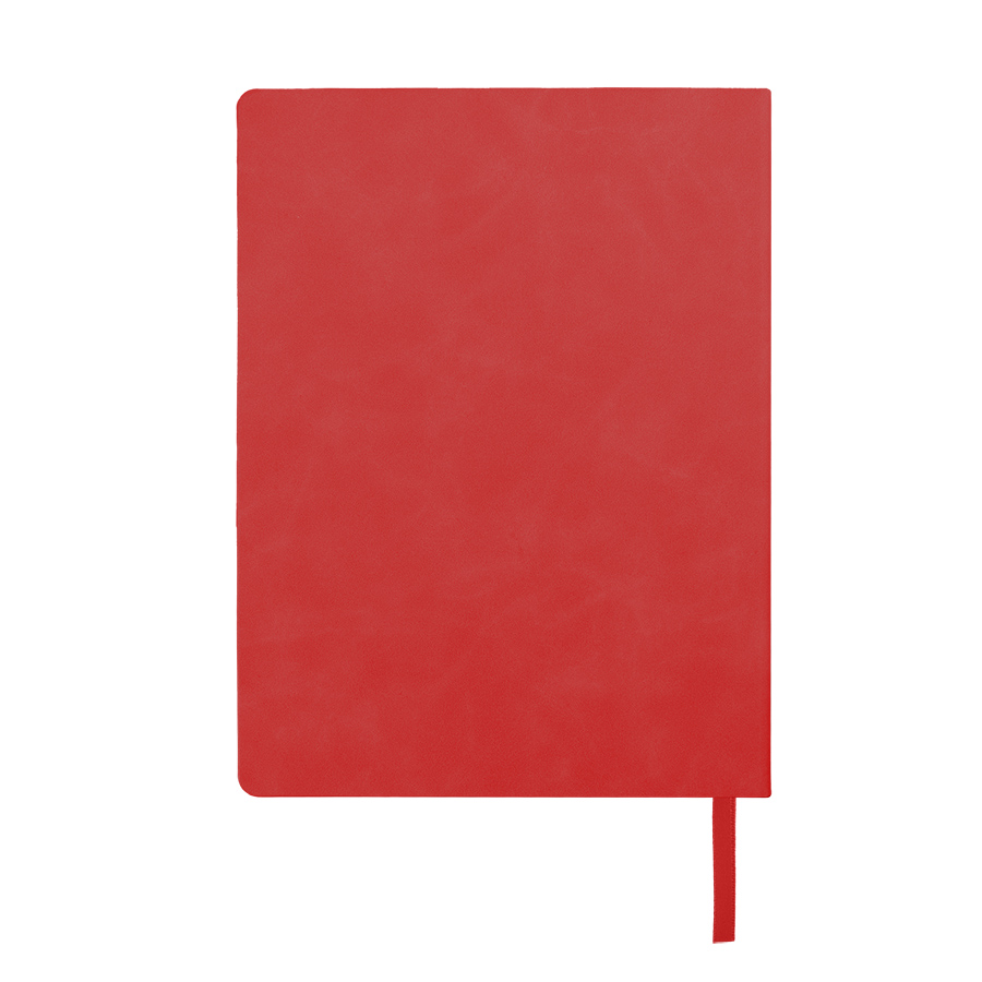 Ежедневник недатированный Solas, формат А5, с магнитом, красный, кремовый блок  в линейку, красный-1