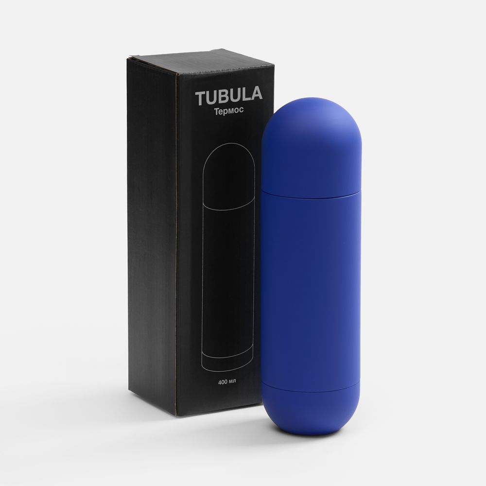 Термос Tubula Soft Touch, синий-5