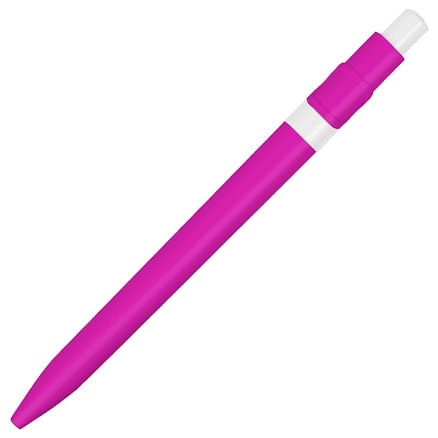Ручка шариковая пластиковая Ravena Color, Розовый/ Белый-1