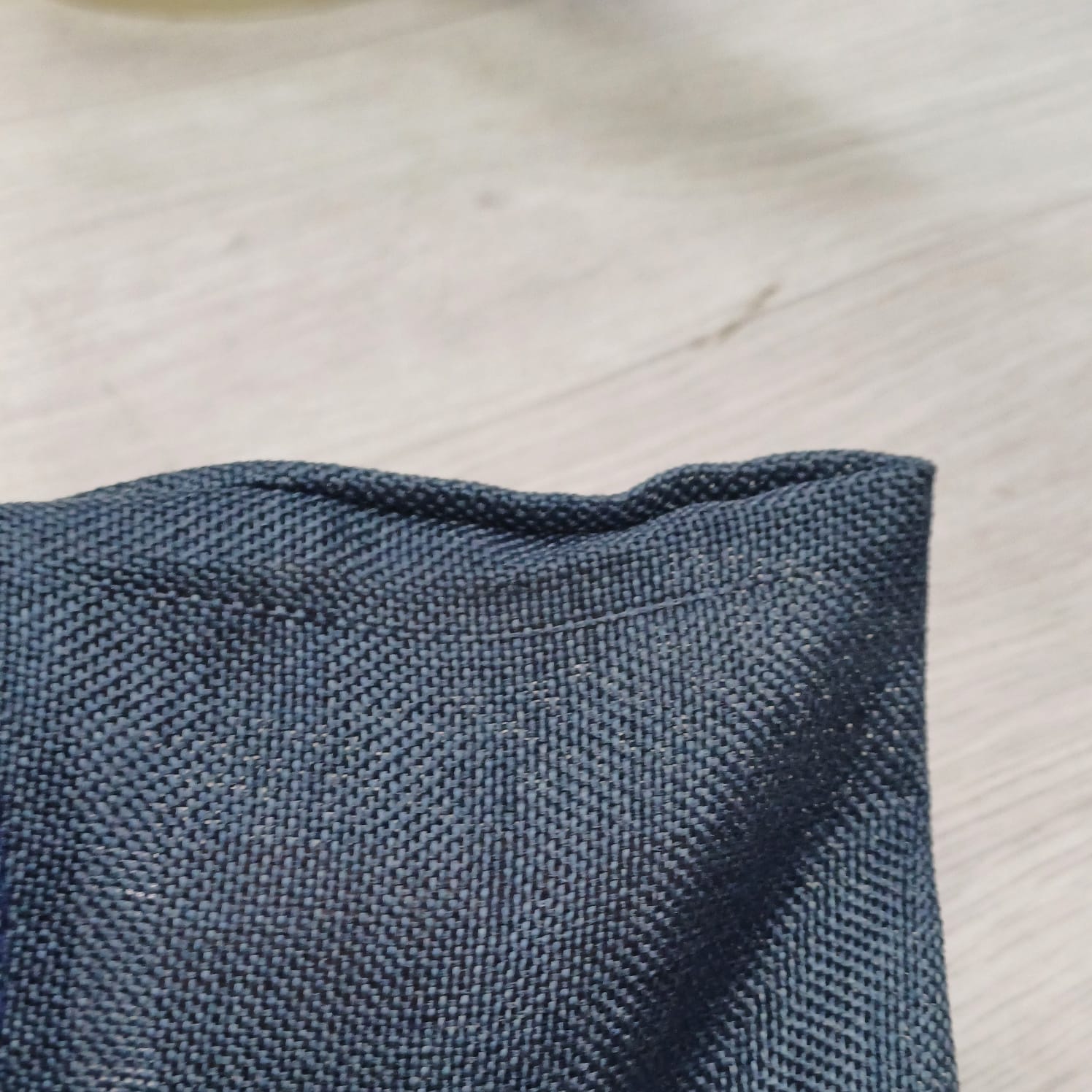 Мешочек подарочный, искусственный лен, малый, темно-синий-2