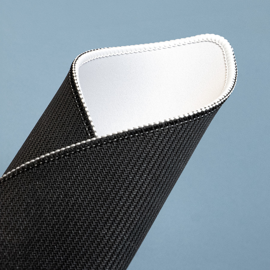 Коврик для мыши GLIDE M, 35*25*0,3см, прошитый край, белый, белый-2