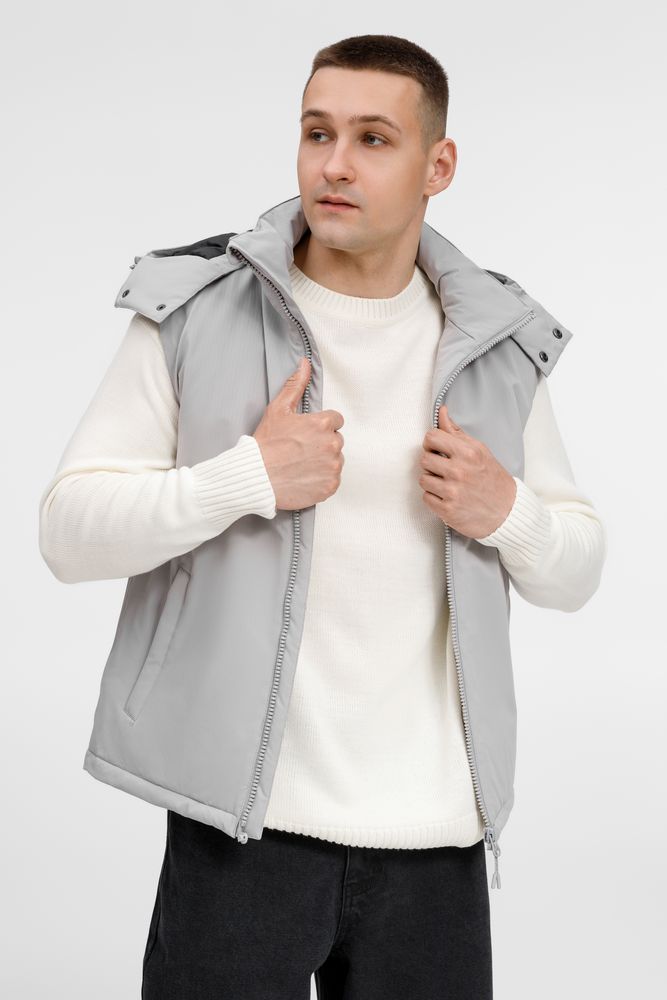 Жилет унисекс Sfera, светло-серый-1