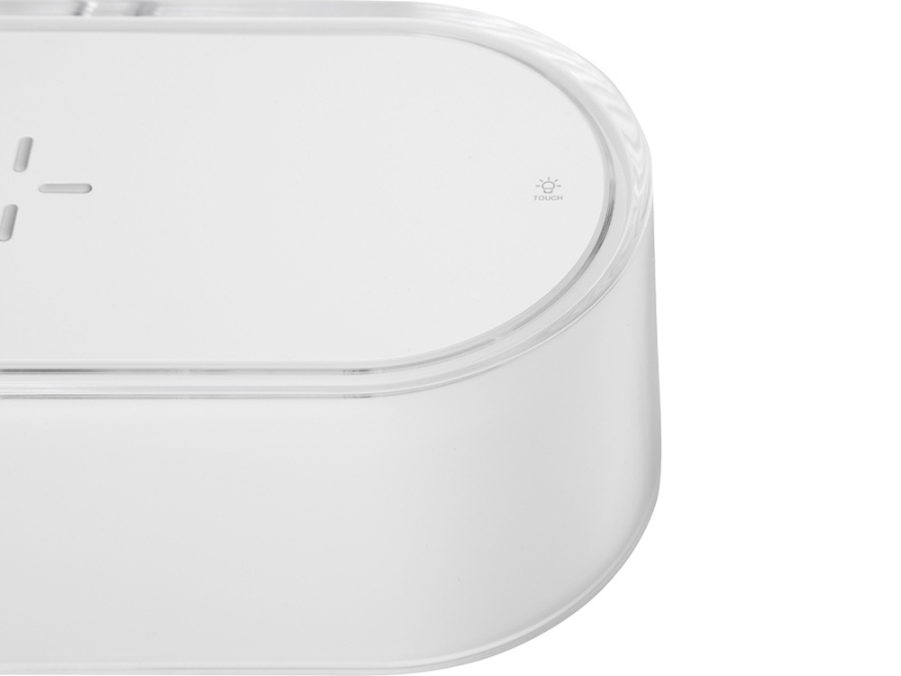 Ночник с беспроводной зарядкой и RGB подсветкой Miracle, 15 Вт, белый-10