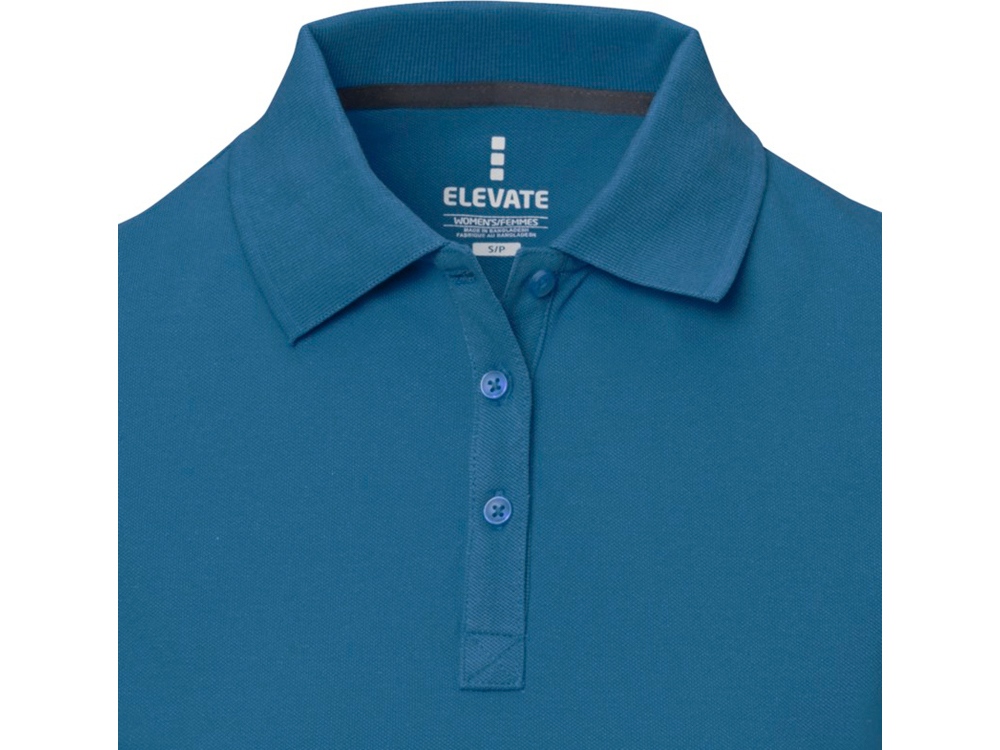 Calgary женская футболка-поло с коротким рукавом, tech blue (деним)-3