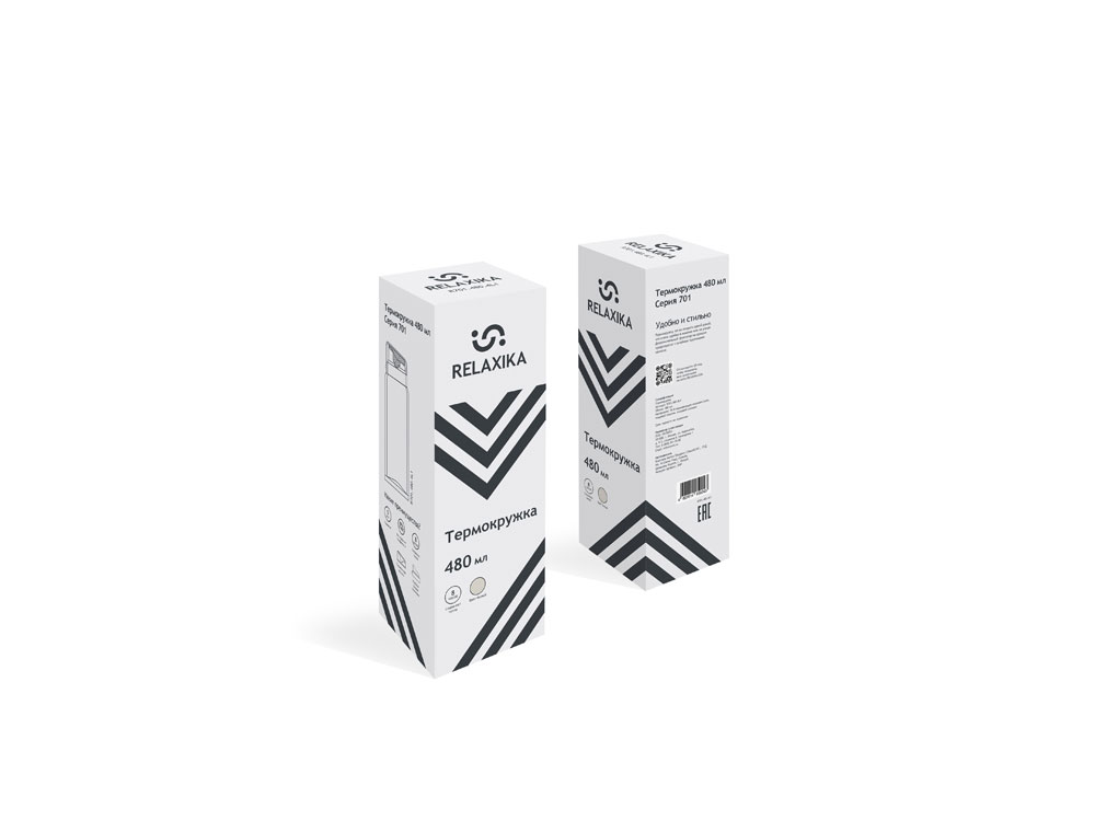 Термокружка Relaxika 701, 480 мл, белый-18