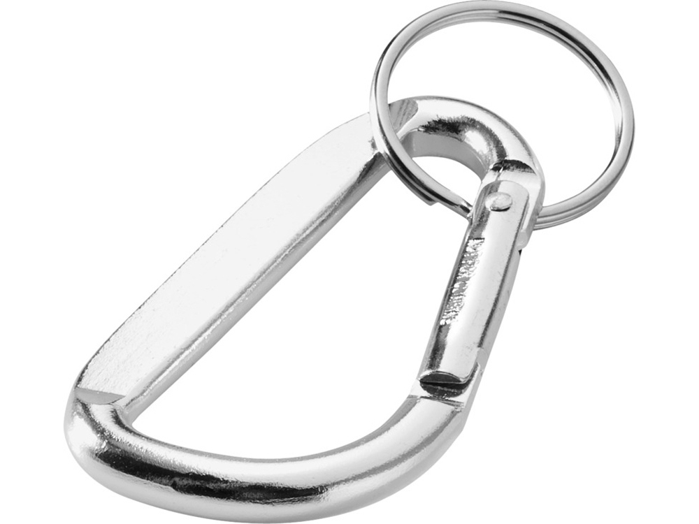Timor брелок с карабином из переработанного алюминия, сертифицированного по стандарту RCS - Серебристый-0