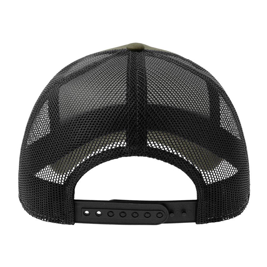 Бейсболка RAPPER COTTON-S, 5 клиньев, пластиковая застёжка, оливковый, черный-1