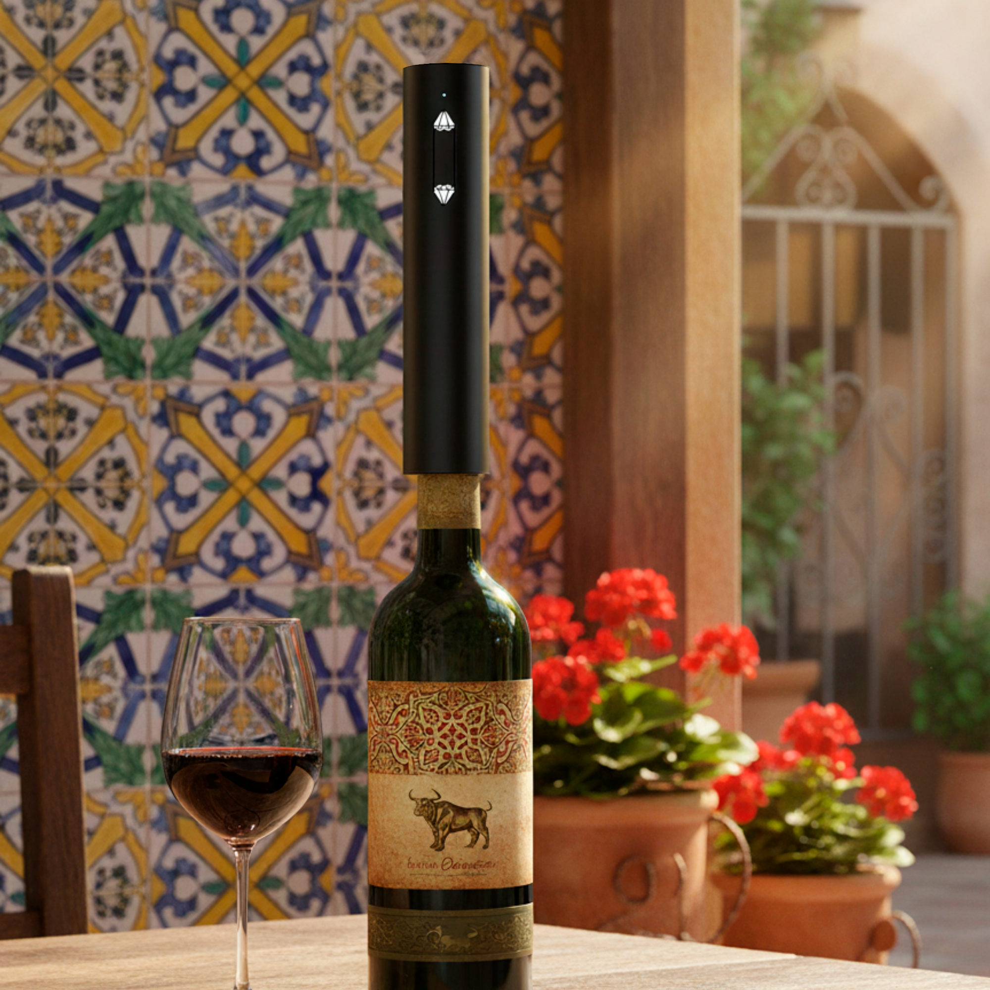 Винный электрический штопор Murcia, Черный.-5