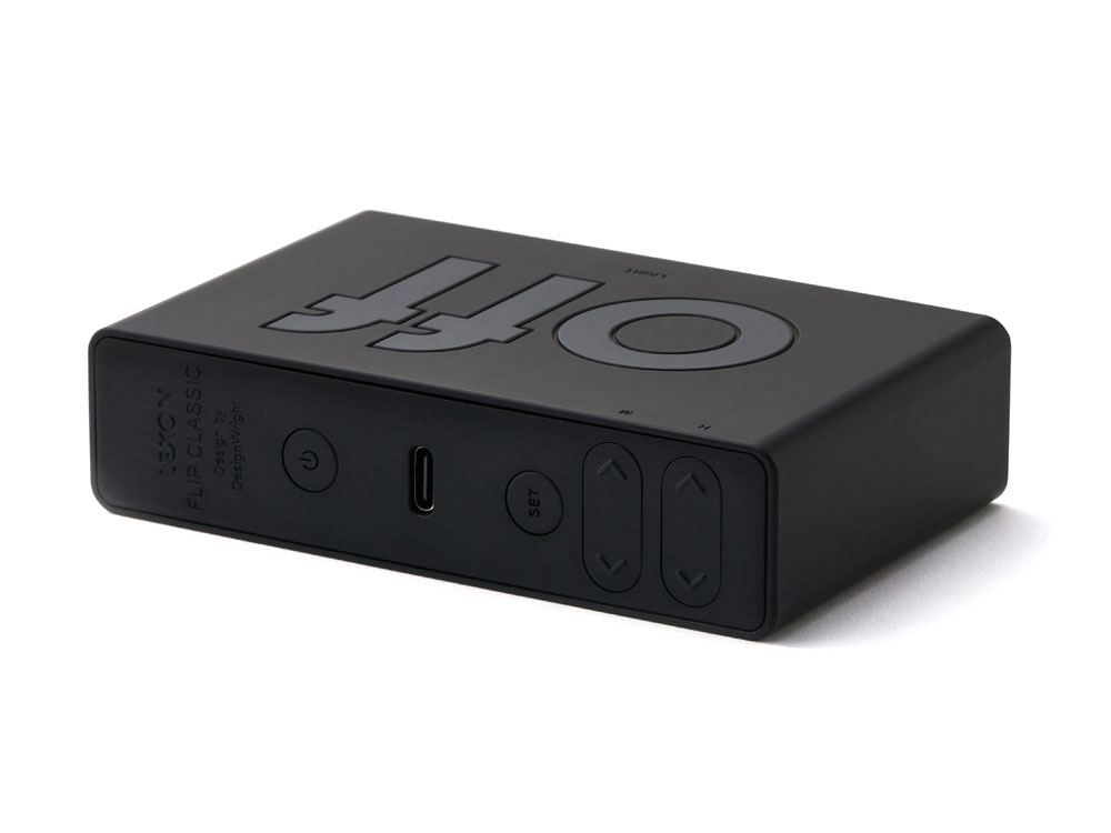 Часы настольные Flip Classic, черный-4