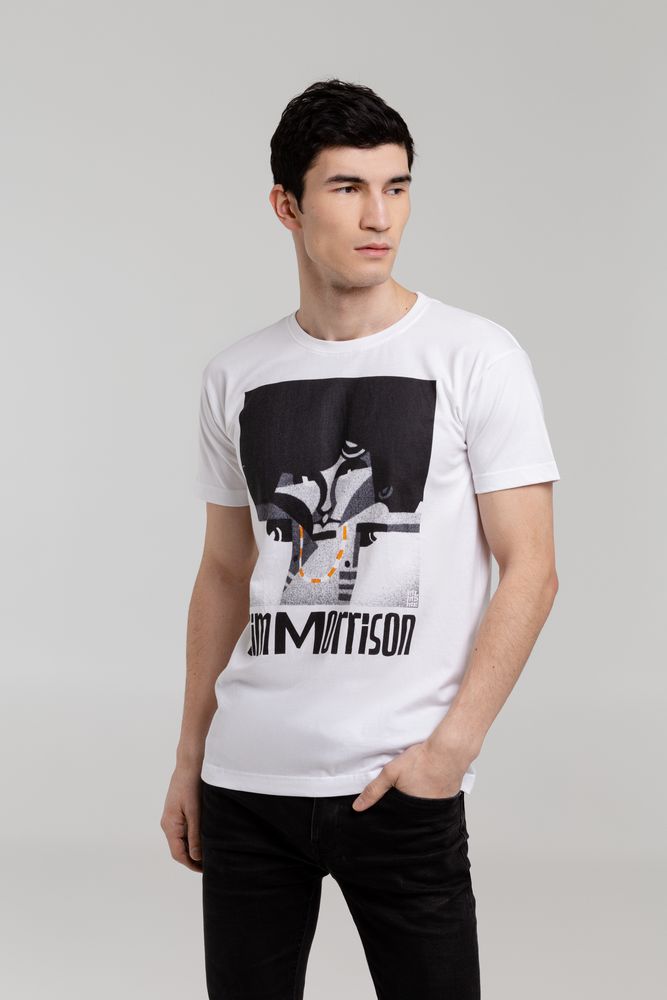 Футболка «Меламед. Jim Morrison», белая-1