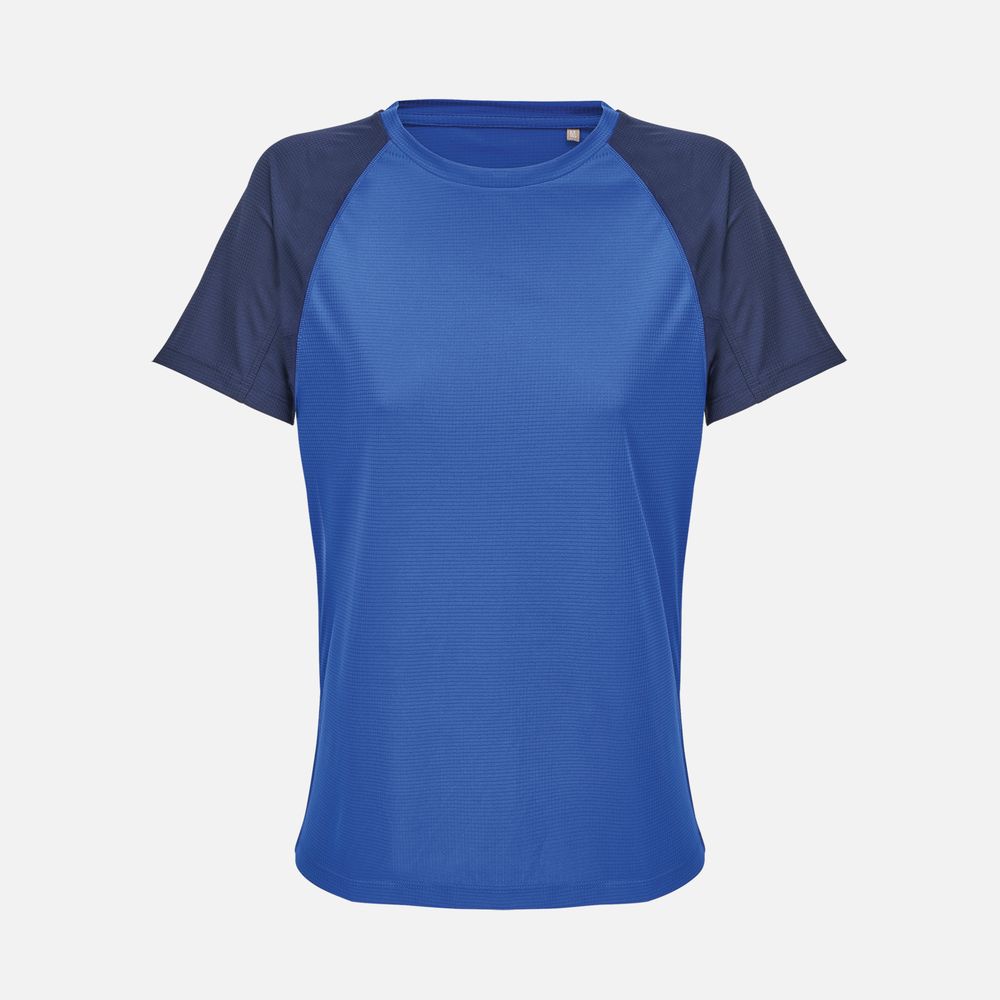 Футболка спортивная женская Vortex Women, темно-синяя с ярко-синим-0