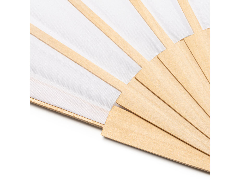 Деревянный веер MILOS, натуральный/белый-2