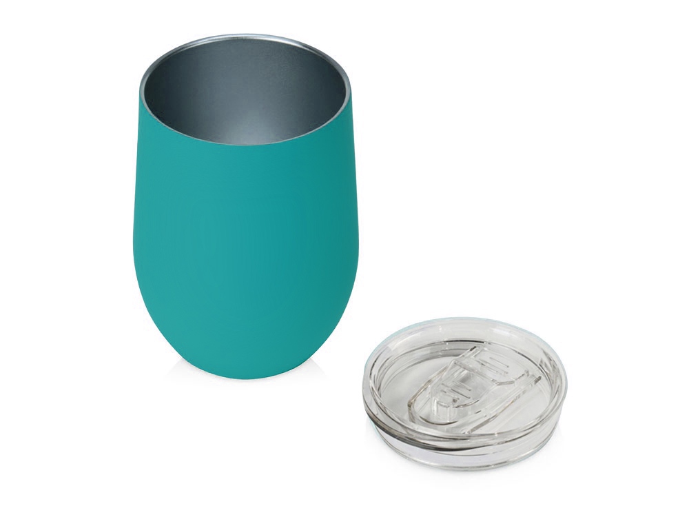 Термокружка Sense Gum, soft-touch, непротекаемая крышка, 370мл, бирюзовый 320C-1